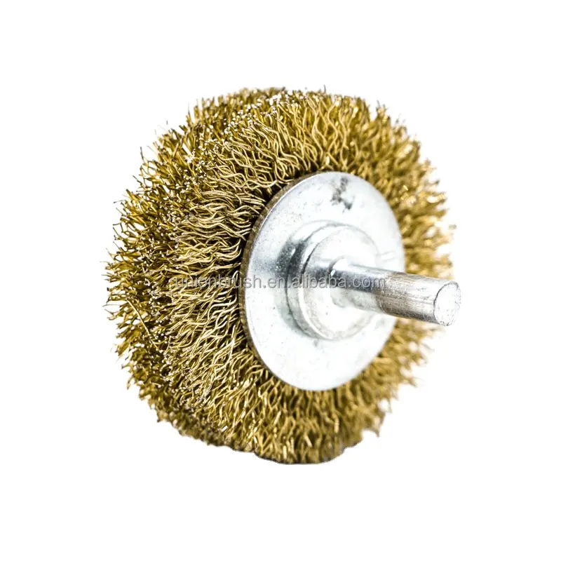 China Direct Supply Brass End Wire Brushes Wheel Brush With Shank For Deburring