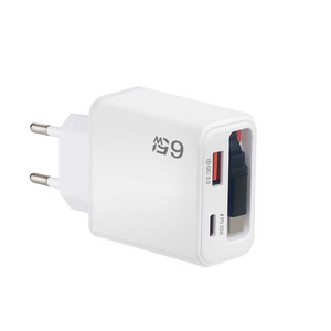 Cargador de pared de doble puerto GaN de 65W con cable retráctil de USB-C, adaptador de viaje de carga rápida PD 3,0 QC3.0 para tableta de teléfono móvil - Product Image 3