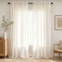 COSENNATUR Rideaux Transparents Modernes Filtrant la Lumière Teints en Fil pour Salon et Chambre à Coucher
