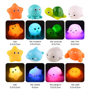 Juguetes de Baño para Bebés, Animales Lindos, con Luz LED, Flotantes, de Goma Suave, Ranas Luminosas de Inducción para Niños - Product Image 2