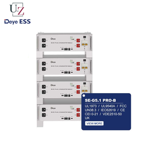 Deye SE-G5.1 100Ah 5KWh Pro-B IP65 LifePO4ลิเธียม51.2โวลต์ใช้ในคลังสินค้า EU แรงดันไฟฟ้าต่ำกำลังไฟ200Ah 5Kwh AC วางซ้อนกันได้ - Product Image 1