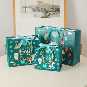 Sac cadeau réutilisable 1er juin Sac cadeau d'anniversaire pour fête des enfants Sac en papier pour carte blanc chaud pour enfants - Product Image 4