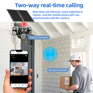 Cámara de Seguridad CCTV <span class=keywords><strong>2026</strong></span>, Nueva, con 4 Lentes, Energía Solar 4G, Visión Nocturna, Detección de Movimiento, Micrófono Integrado, Compatible con Tarjeta SD y Nube - Product Image 3