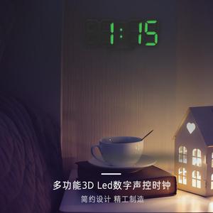 3D Luminous Led <b>Digital</b> <b>Clock</b> With Backlight Alarm Function Geometric Shape Electronic Movement Desk Table <b>Clock</b> - Product Image 4