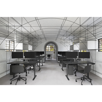 Escritorio de oficina personalizable de altura ajustable ergonómico de pie hacia arriba y hacia abajo para trabajadores remotos de oficina en casa y corporativos