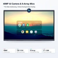 Layar Sentuh Komersial 4K dengan Stand Android 16 8GB 128GB Sentuh 40 Titik Kamera 48MP Papan Pintar Mobile untuk Kantor Bisnis