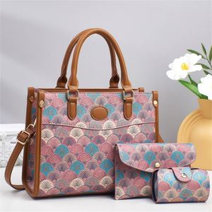 Fashionable Eco-Friendly Women's Handbag Purse Set Stylish 3pcs Tote Bags Durable Lightweight and Waterproof for Gifts - Product Image 1