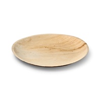 Platos redondos de hoja de palma natural de 23 cm para barbacoa, catering, camping y picnic al aire libre.