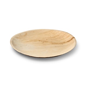 Assiettes rondes en feuilles de palmier naturelles de 23 cm pour barbecue, restauration, camping et pique-nique en extérieur - Product Image 6