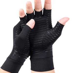 <span class=keywords><strong>Gants</strong></span> <span class=keywords><strong>de</strong></span> compression en cuivre pour l'arthrite - Attelle orthopédique - Gant sans doigts infusé au cuivre pour la douleur <span class=keywords><strong>de</strong></span> l'arthrite, RSI Luvas Guantes - Product Image 4