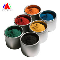 Vente en gros de pigments d'oxyde de fer en rouge jaune noir vert bleu gris orange blanc pour la peinture sur brique béton céramique