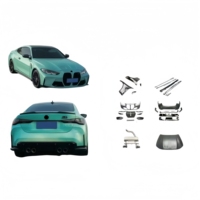 Upgrade Body Kit Bumper Depan & Belakang Berkualitas Tinggi untuk BMW Seri 4 G22G23G26 ke M4G80G82, Pas Presisi Pengganti Langsung