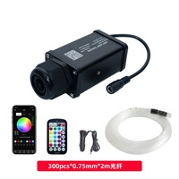 Mini kit d'éclairage LED à fibres optiques RGBW 12W 450 pièces pour voiture, avec télécommande via application, éclairage d'ambiance intérieur pour toit de voiture effet ciel étoilé