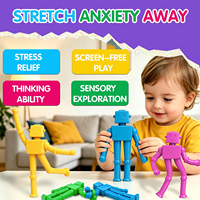 Jouets sensoriels en silicone personnalisés, lot de 4, pour soulager le stress, autisme, TDAH, enfants, cadeaux de Noël, jouets de voyage