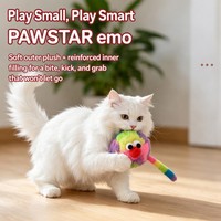 Jouet pour chat en peluche arc-en-ciel personnalisable, en gros, en stock, avec son, rembourré de sable, longue queue de 20 cm, résistant aux morsures, pour le jeu autonome