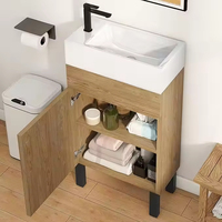 Meubles de salle de bain italiens en bois massif de luxe haut de gamme vanité classique moderne armoires de salle de bain design simple évier