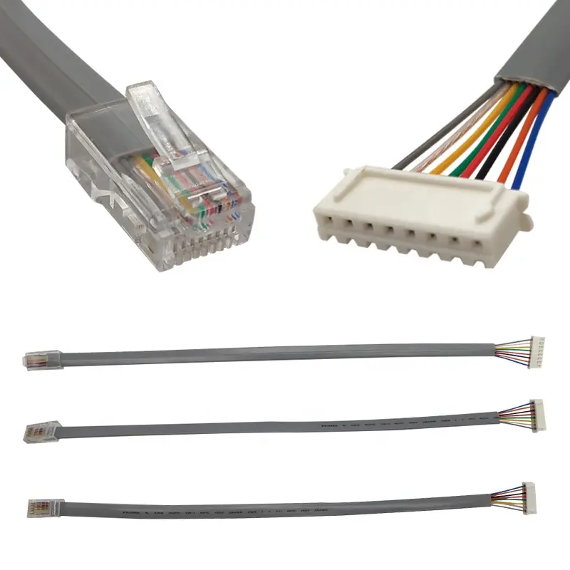 OEM Harness RJ45 Konektor Pria, Ke Konektor Molex/JST 8 Pin Kabel Komunikasi Jaringan Harness Kawat Listrik
