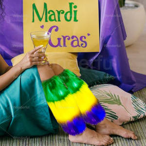 Calentadores de Piernas Peludos para Mardi Gras, Calcetines de Invierno, Disfraces para Actuaciones, Carnaval, Fiesta Diwali, Fibra de Poliéster Ecológica para <span class=keywords><strong>Mujer</strong></span> - Product Image 5