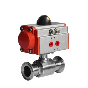 Válvula de Bola Neumática Sanitaria Covna AC 220V de Acero Inoxidable de 2 Vías, Válvula de Cilindro Neumática OEM DN25 de 1 Pulgada con Abrazadera Triple - Product Image 1