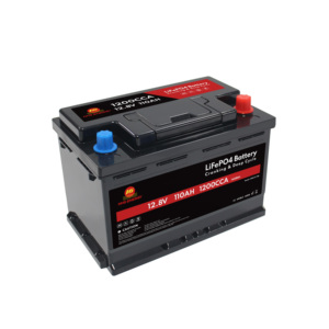 HHS 12V 60/100/110AhクランクLiFePO4バッテリーCCA1200カー & ボート用6000サイクルと5年間の保証 - Product Image 3