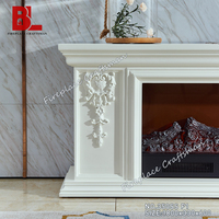 Meuble TV moderne pour salon de 70 pouces avec cheminée électrique LED, armoire décorative, unité TV avec cheminée