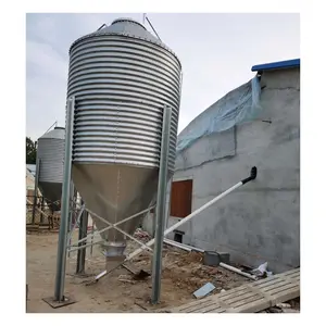 Silos de cereales automáticos de la marca Huiju, líneas de alimentación de animales, Silo de pellets,