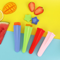 Moule à sucettes étoile durable de vente chaude transfrontalière Silicone avec couvercle capacité de 30ml ménage bricolage moule à crème glacée à la main