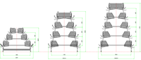 Cages à étages en forme de A
