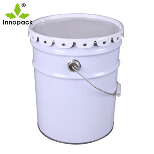 Cubo de metal vacío de alta calidad de <span class=keywords><strong>15</strong></span> litros con tapa floral, gran oferta, barriles de almacenamiento redondos de metal de 15L personalizados para embalaje - Product Image 5