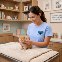 T-shirt personnalisé brodé pour personnel d'hôpital vétérinaire, motif animal, avec logo cœur et nom, 100 % coton, pour uniforme de clinique vétérinaire
