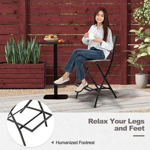 Cross-border folding patio <b>bar</b> <b>stool</b>, outdoor <b>comfortable</b> outdoor fabric folding <b>bar</b> <b>stool</b>, breathable and quick-drying high - Product Image 4