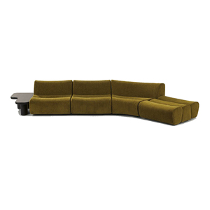 Hiện đại sang trọng đám mây đi văng cắt Modular ghế sofa sofa sang trọng Đồ nội thất đặt nhung trắng phòng khách đồ nội thất thiết lập - Product Image 1