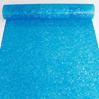 Feuilles de cellulose PVC de couleur bleue avec gros nacré et prix de gros