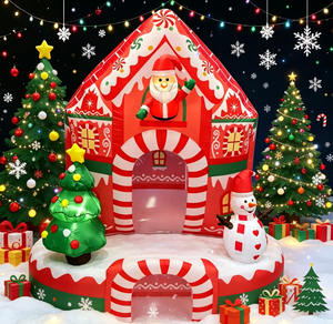 <span class=keywords><strong>Castillo</strong></span> Inflable Navideño de 6 Pies de Altura, Decoraciones para Exteriores con Luces LED, para Inflar <span class=keywords><strong>en</strong></span> el Patio, Jardín o Césped - Product Image 6