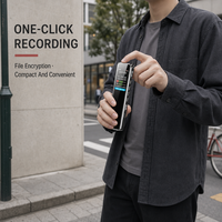 Enregistreur vocal intelligent portable en métal, activation vocale, réunions, réduction de bruit HD, fichier WAV, enregistrement en un clic, grand écran TFT