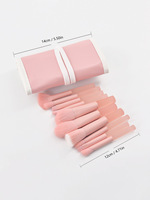 Pinceaux de maquillage personnalisés avec logo, ensemble de 10 pinceaux de maquillage roses, pinceaux synthétiques Kabuki, pinceau pour le fond de teint, pinceau pour la poudre, pinceau pour les yeux, ensemble de pinceaux de maquillage