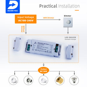 Driver LED dimmable 5-en-1 Triac 24V 40W, alimentation basse tension, transformateur de gradation pour bande LED, variateur mural - Product Image 3