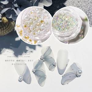 Nouvel arrivage de décoration Nail Art, ruban en dentelle, perles, <span class=keywords><strong>manucure</strong></span>, Design, breloques pour ongles, bricolage, strass - Product Image 2