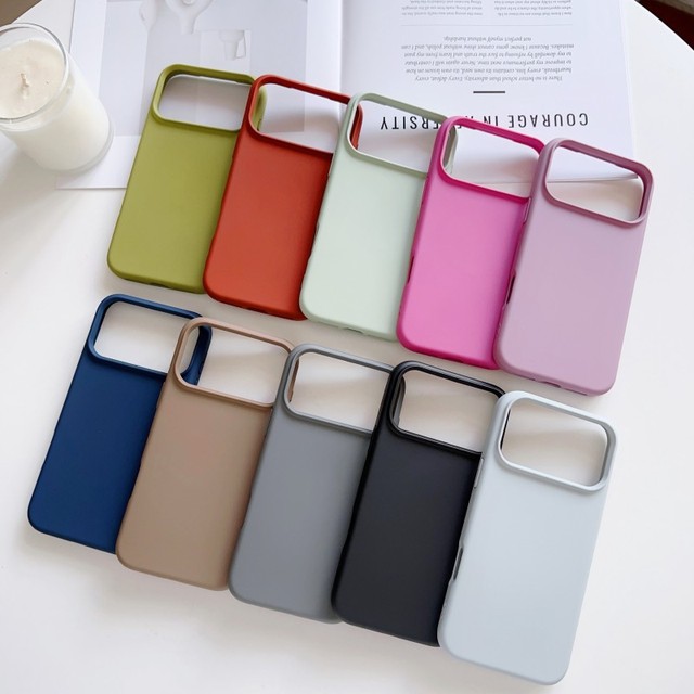 High Quality Pure Color Magnetic Liquid Silicone Mobile Phone Case for iPhone 17 16 15 Pro Max Shockproof Frosted Cover Shell