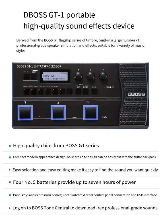 BOSS GT-1 & GX-100 Multi-Effects Pedals - Versatile Guitar