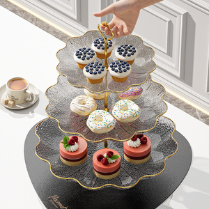<span class=keywords><strong>Piatto</strong></span> in Plastica PET di Alta Qualità Ecologico a 3 Strati con Bordo Dorato di Lusso <span class=keywords><strong>per</strong></span> Casa, Compleanni, Matrimoni, Dessert, Frutta e Snack - Product Image 4