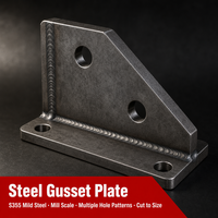 Support structurel en acier soudé robuste sur mesure, plaque de base à fixation par étrier, cadre de guidage à rouleaux, revêtement noir en poudre, galvanisé, OEM