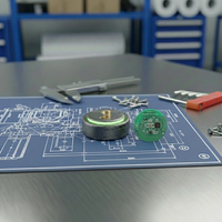 SCiE5 Penggantian Baterai Mudah IoT BLE5.0 SDK Tombol Tekan & Buzzer & Indikator LED RGB yang Dapat Diprogram Tombol SOS