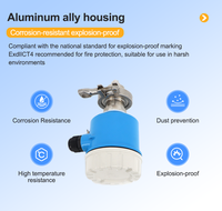 Transmetteur d'alarme de niveau à fourche vibrante anti-vibration à fixation rapide, sans fausse détection, pour liquides visqueux