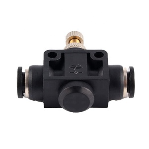 Válvula de control de velocidad de flujo de aire del acelerador <span class=keywords><strong>SA</strong></span> negro de alta precisión manguera neumática en conector - Product Image 1