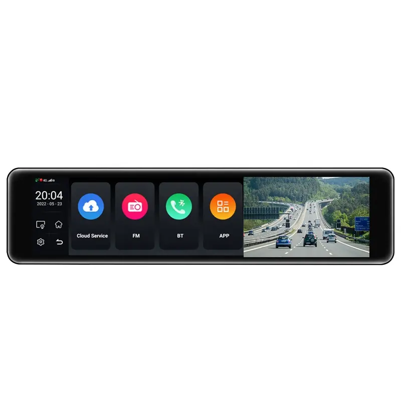 Auto-Video recorder Drahtloses Carplay Androidauto Auto DVR 4g Wifi Dash Cam Adas GPS Rückspiegel Dual Lens