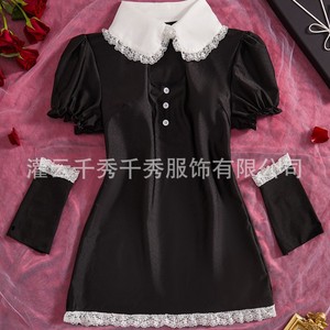 Nouveau haut d'été pour femme, style coréen, élégant et délicat, col marin, taille haute et amincissant, adapté au commerce transfrontalier - Product Image 3