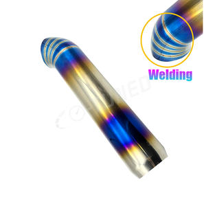 यूनिवर्सल रेसिंग टाइटेनियम नीले मफलर पॉलिश नीले पाइप 2.5 इंच इनलेट - Product Image 3