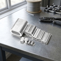 Direct usine : Câble ovale en acier inoxydable et aluminium 304/316, Double trou, Manchon en aluminium, Boucles de câble métallique, Poulies, Équipement de gréement