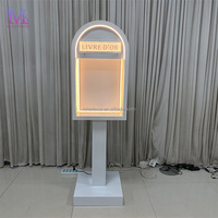 MILE Nouvelle boîte de livre d'or audio blanche avec LED, support de livre d'or audio type cabine téléphonique pour événements de mariage